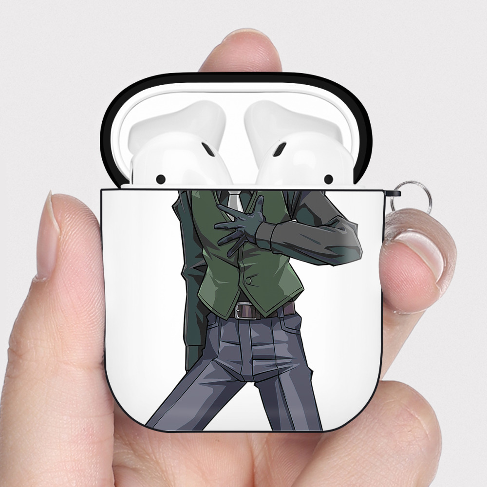 （画像用） 遊☆戯☆王 Yu-Gi-Oh! AirPods 第2世代保護ケース ハードシェル ブラック 耐衝撃・防指紋・カラビナ付き