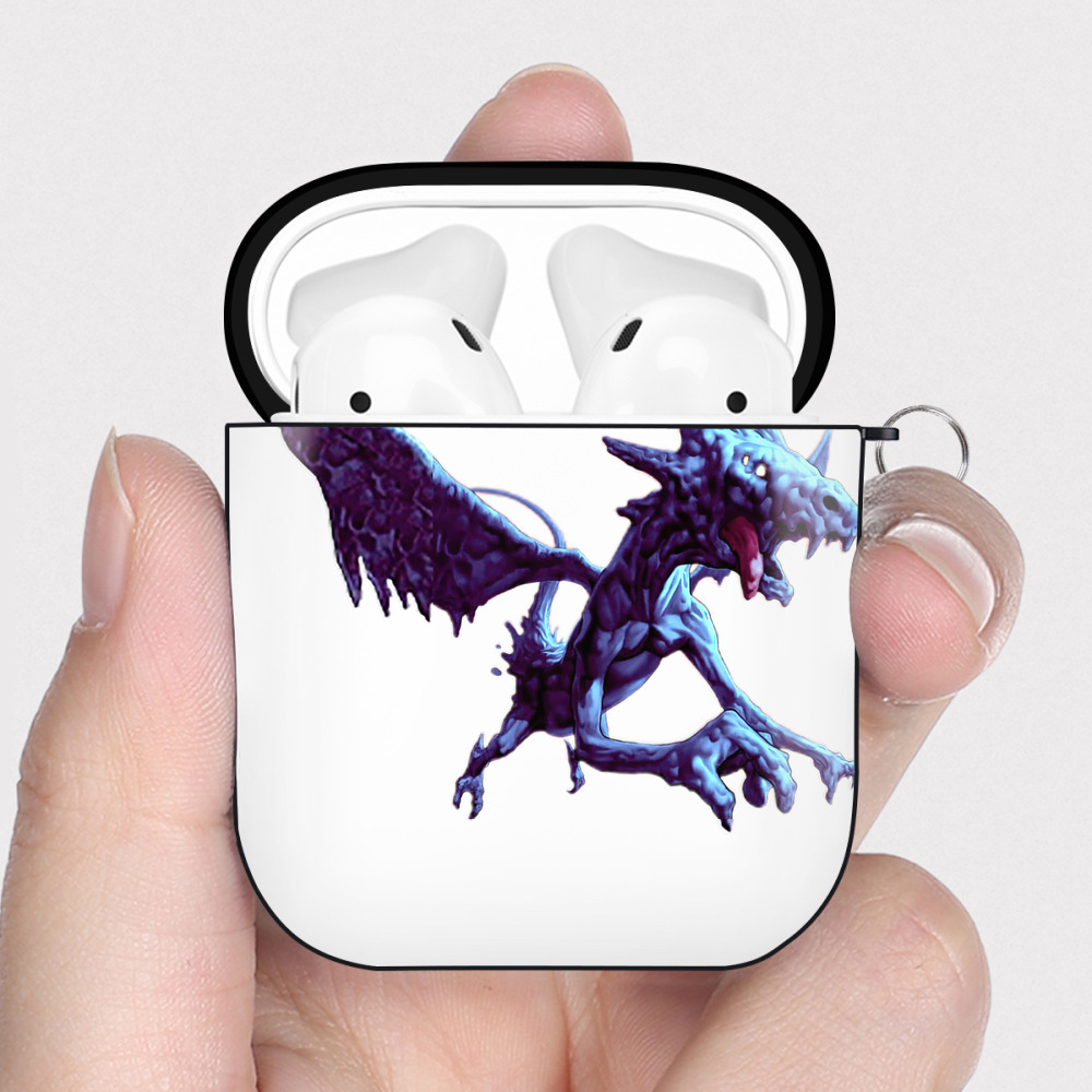（画像用） 遊☆戯☆王 Yu-Gi-Oh! AirPods 第2世代保護ケース ハードシェル ブラック 耐衝撃・防指紋・カラビナ付き