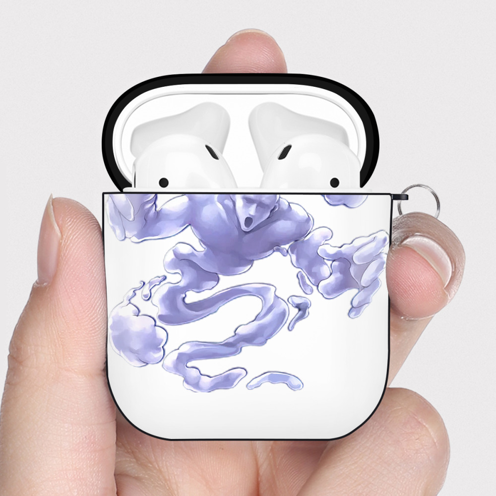 （画像用） 遊☆戯☆王 Yu-Gi-Oh! AirPods 第2世代保護ケース ハードシェル ブラック 耐衝撃・防指紋・カラビナ付き