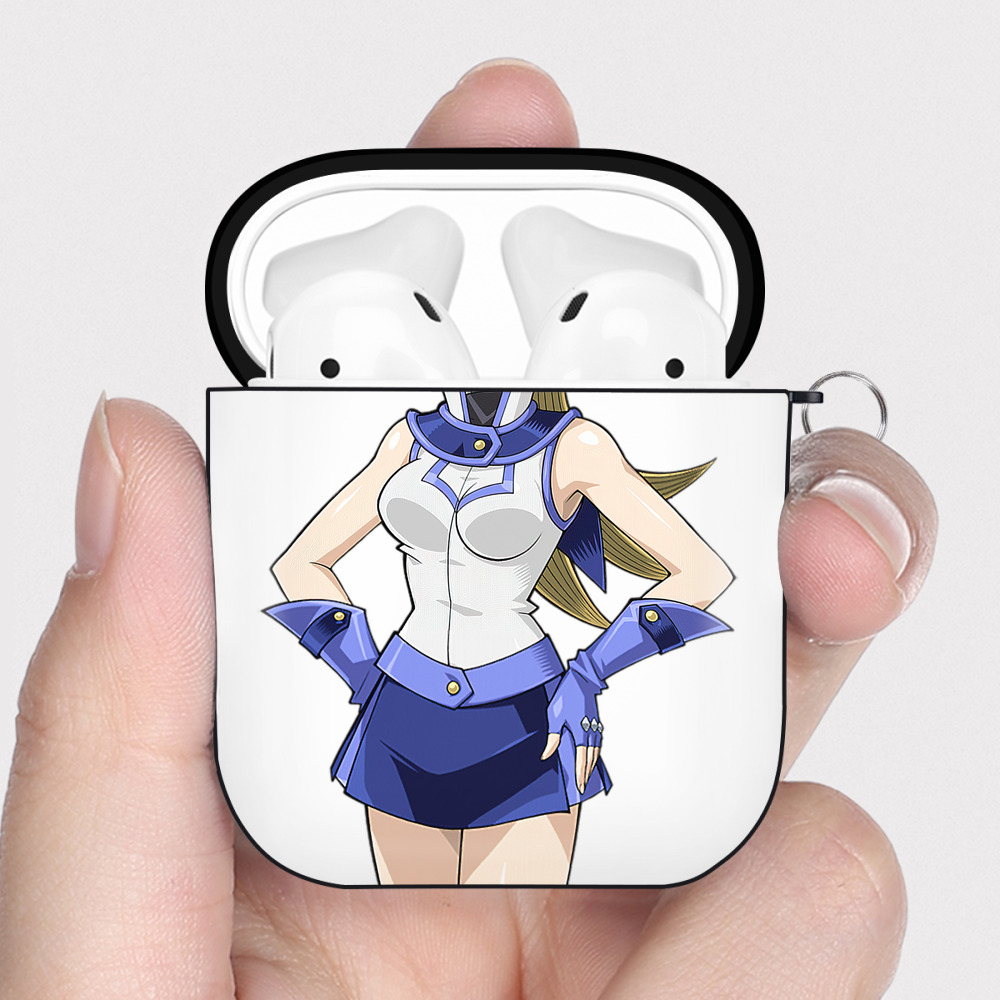 （画像用） 遊☆戯☆王 Yu-Gi-Oh! AirPods 第2世代保護ケース ハードシェル ブラック 耐衝撃・防指紋・カラビナ付き
