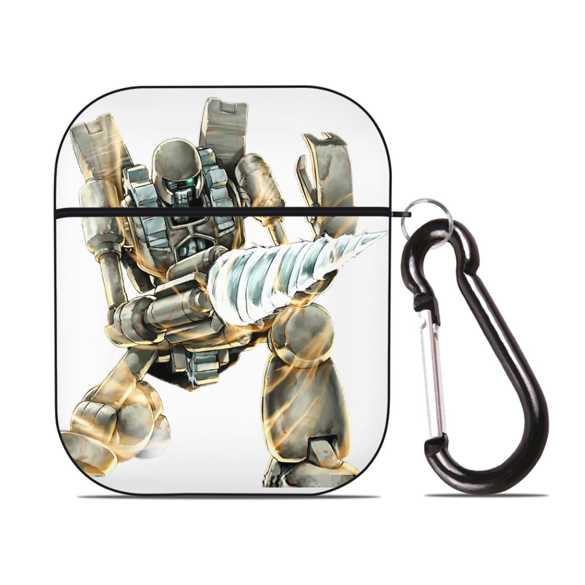 （画像用） 遊☆戯☆王 Yu-Gi-Oh! AirPods 第2世代保護ケース ハードシェル ブラック 耐衝撃・防指紋・カラビナ付き