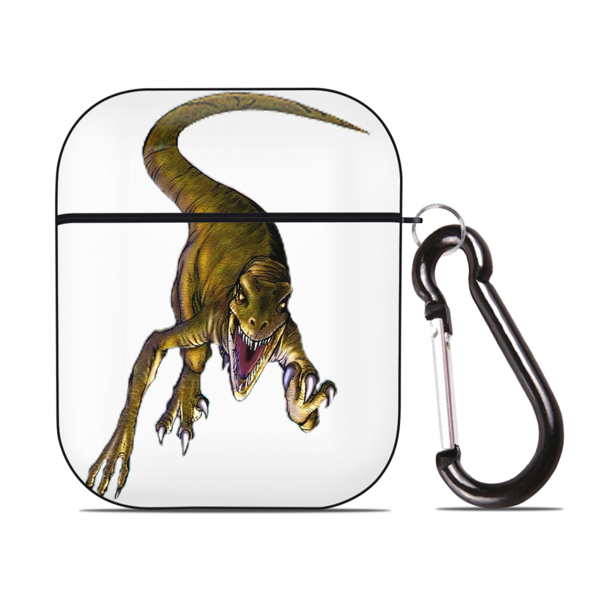 （画像用） 遊☆戯☆王 Yu-Gi-Oh! AirPods 第2世代保護ケース ハードシェル ブラック 耐衝撃・防指紋・カラビナ付き