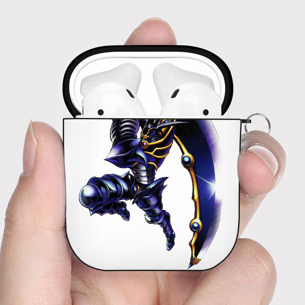 （画像用） 遊☆戯☆王 Yu-Gi-Oh! AirPods 第2世代保護ケース ハードシェル ブラック 耐衝撃・防指紋・カラビナ付き
