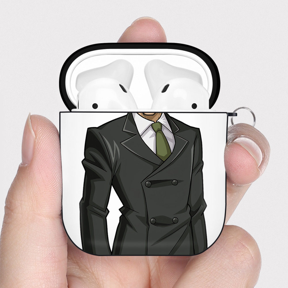 （画像用） 遊☆戯☆王 Yu-Gi-Oh! AirPods 第2世代保護ケース ハードシェル ブラック 耐衝撃・防指紋・カラビナ付き