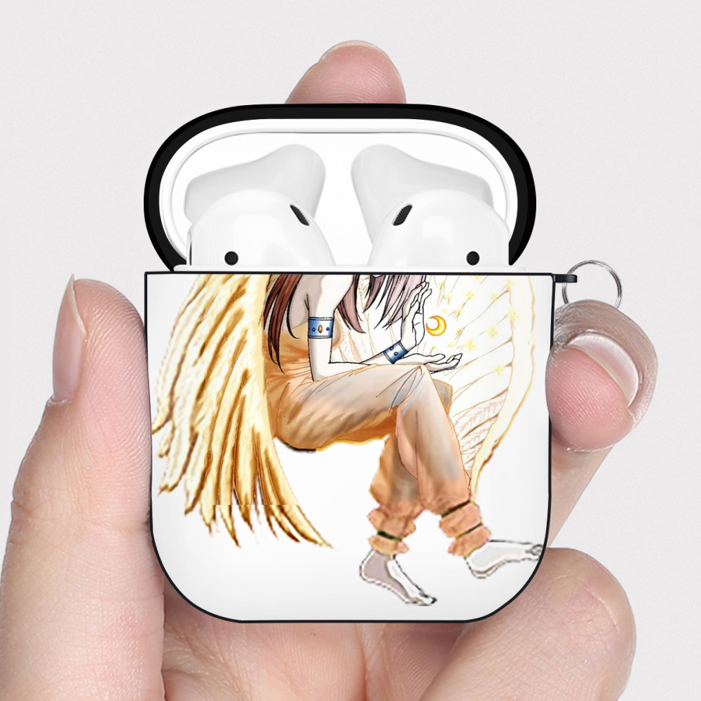 （画像用） 遊☆戯☆王 Yu-Gi-Oh! AirPods 第2世代保護ケース ハードシェル ブラック 耐衝撃・防指紋・カラビナ付き