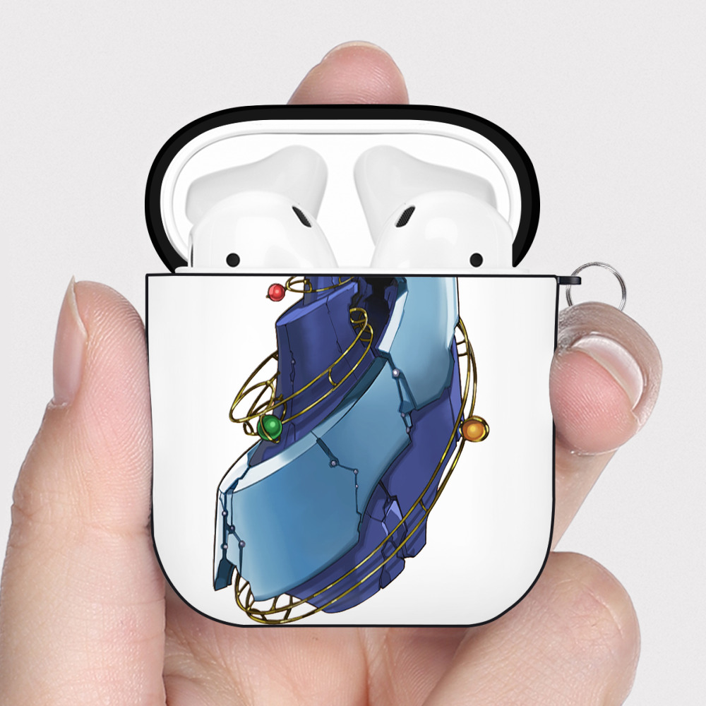 （画像用） 遊☆戯☆王 Yu-Gi-Oh! AirPods 第2世代保護ケース ハードシェル ブラック 耐衝撃・防指紋・カラビナ付き