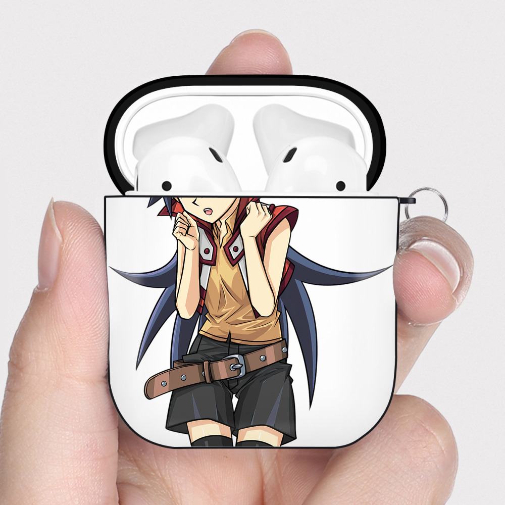 （画像用） 遊☆戯☆王 Yu-Gi-Oh! AirPods 第2世代保護ケース ハードシェル ブラック 耐衝撃・防指紋・カラビナ付き