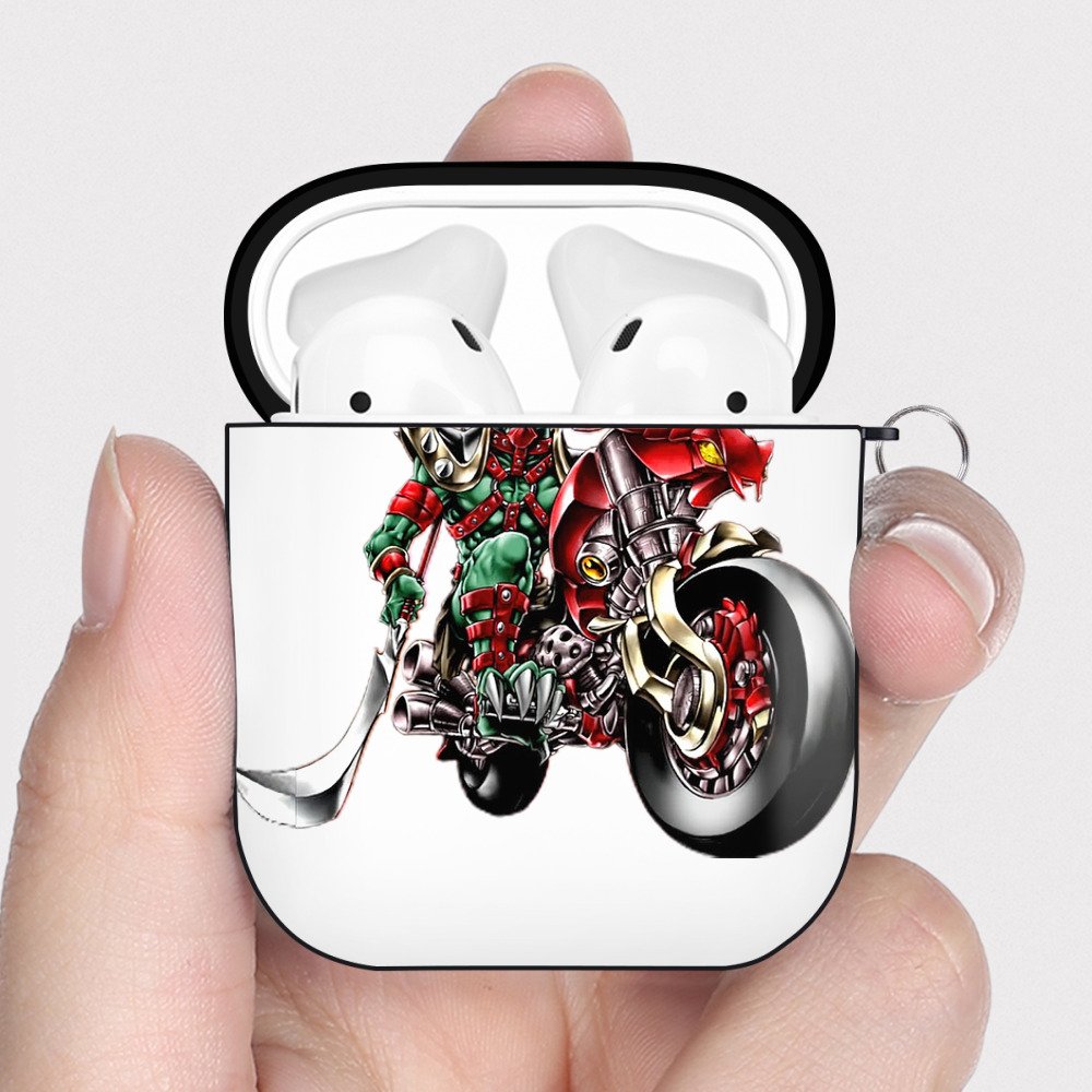 （画像用） 遊☆戯☆王 Yu-Gi-Oh! AirPods 第2世代保護ケース ハードシェル ブラック 耐衝撃・防指紋・カラビナ付き