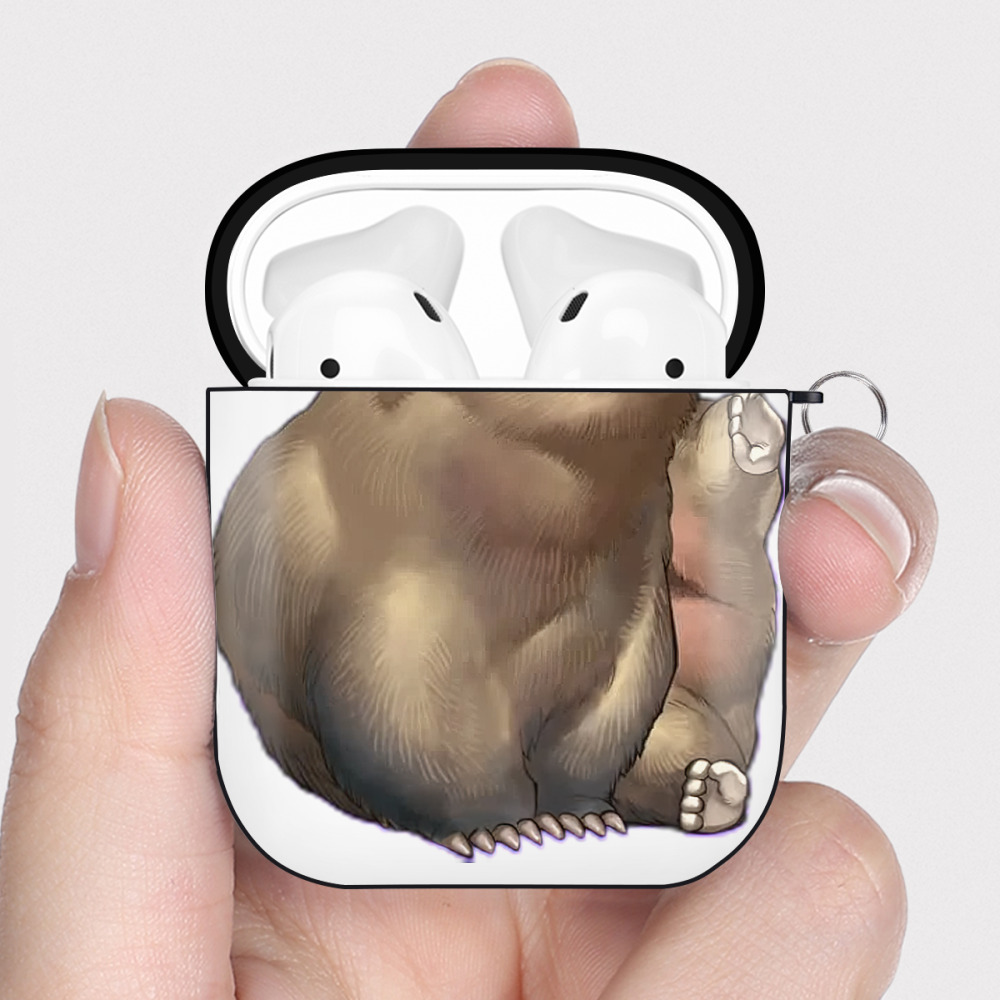 （画像用） 遊☆戯☆王 Yu-Gi-Oh! AirPods 第2世代保護ケース ハードシェル ブラック 耐衝撃・防指紋・カラビナ付き
