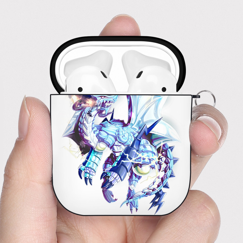 （画像用） 遊☆戯☆王 Yu-Gi-Oh! AirPods 第2世代保護ケース ハードシェル ブラック 耐衝撃・防指紋・カラビナ付き