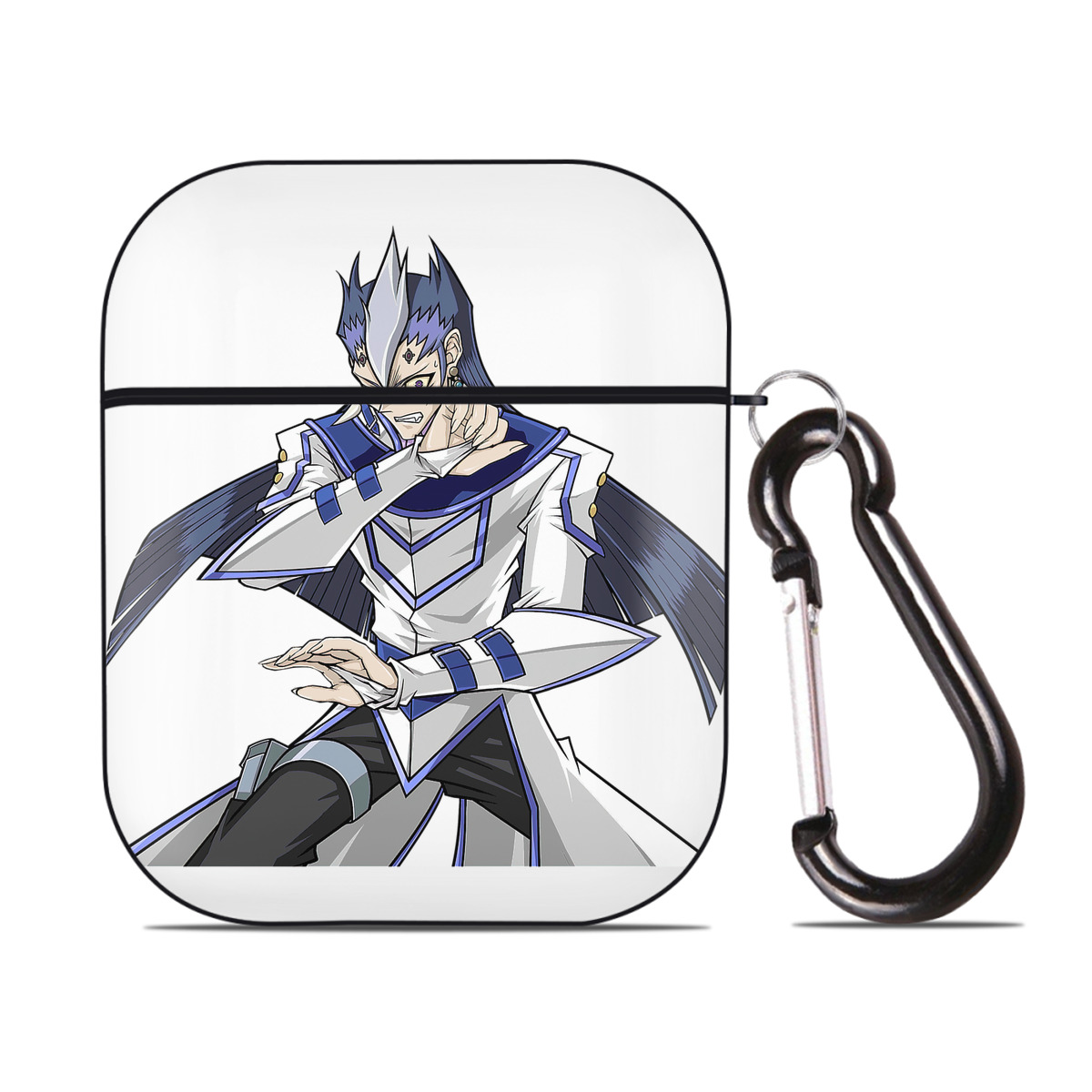 （画像用） 遊☆戯☆王 Yu-Gi-Oh! AirPods 第2世代保護ケース ハードシェル ブラック 耐衝撃・防指紋・カラビナ付き