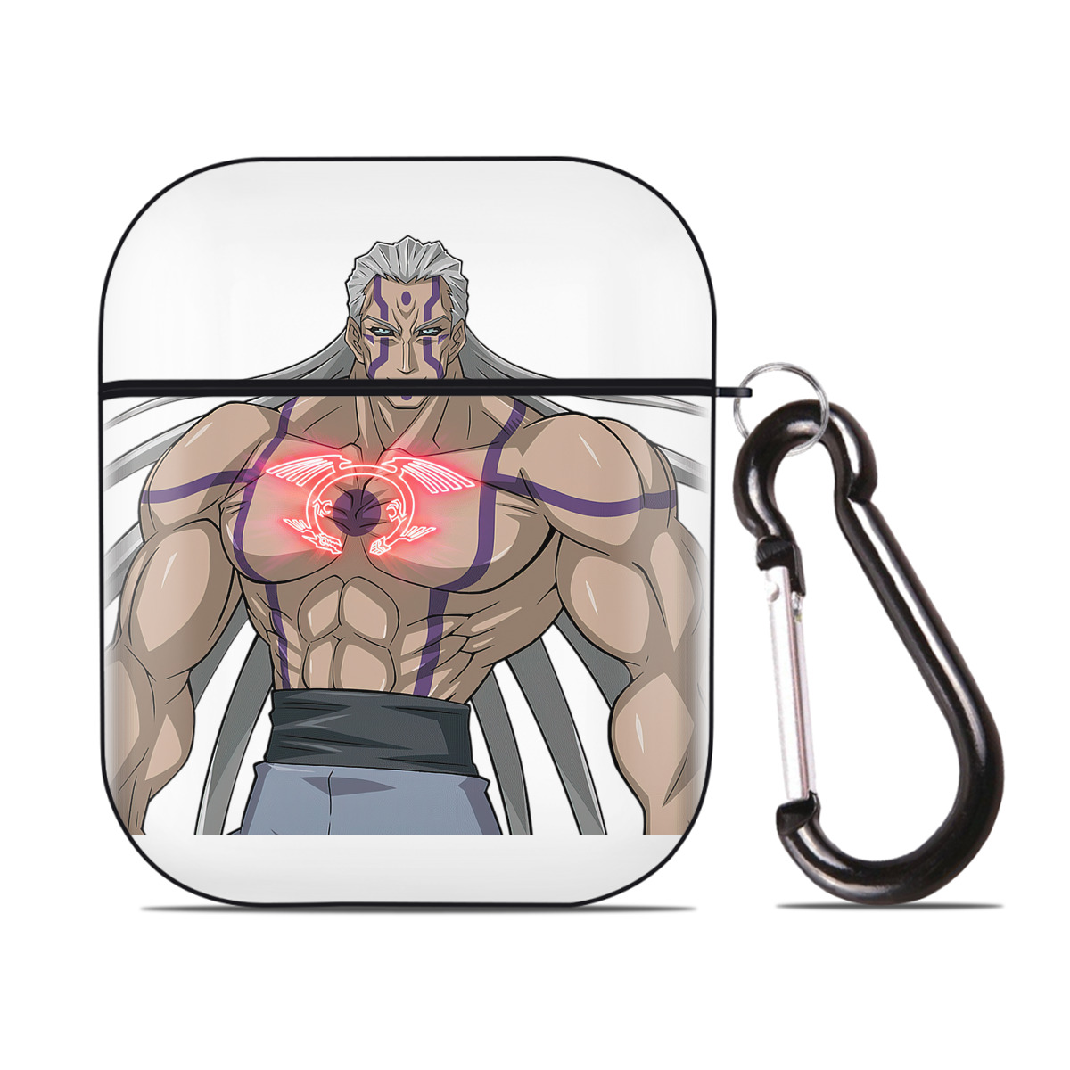 （画像用） 遊☆戯☆王 Yu-Gi-Oh! AirPods 第2世代保護ケース ハードシェル ブラック 耐衝撃・防指紋・カラビナ付き