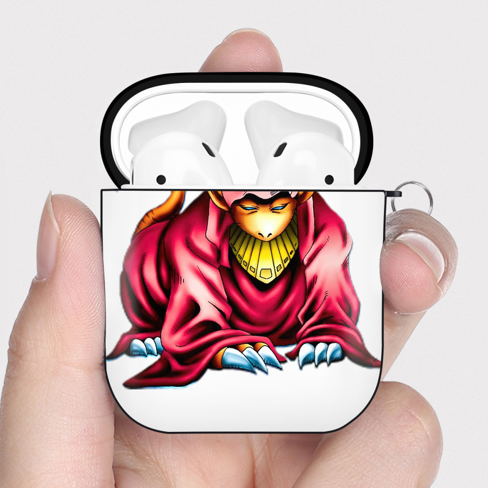 （画像用） 遊☆戯☆王 Yu-Gi-Oh! AirPods 第2世代保護ケース ハードシェル ブラック 耐衝撃・防指紋・カラビナ付き