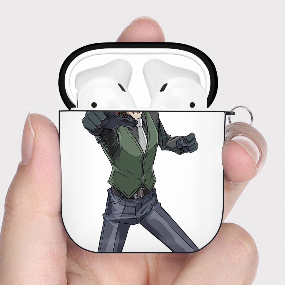 （画像用） 遊☆戯☆王 Yu-Gi-Oh! AirPods 第2世代保護ケース ハードシェル ブラック 耐衝撃・防指紋・カラビナ付き