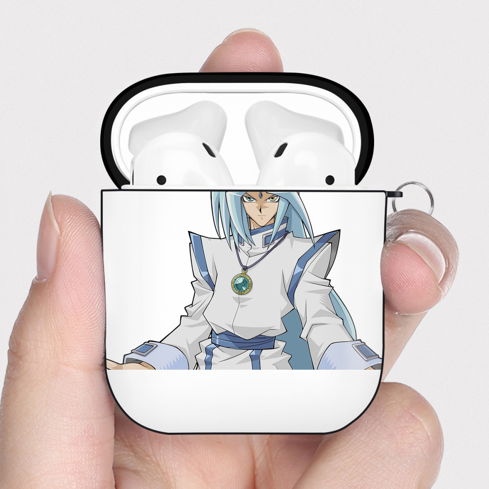 （画像用） 遊☆戯☆王 Yu-Gi-Oh! AirPods 第2世代保護ケース ハードシェル ブラック 耐衝撃・防指紋・カラビナ付き