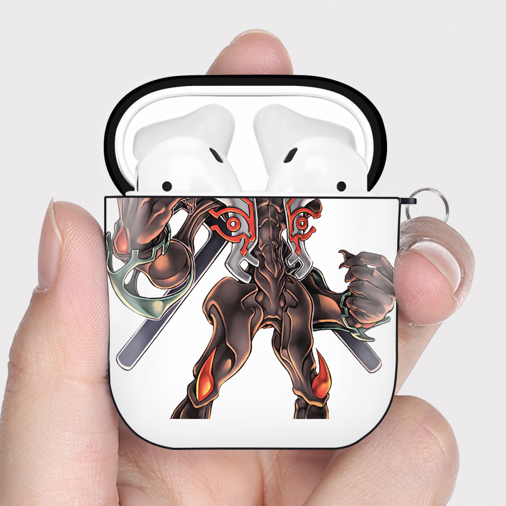 （画像用） 遊☆戯☆王 Yu-Gi-Oh! AirPods 第2世代保護ケース ハードシェル ブラック 耐衝撃・防指紋・カラビナ付き