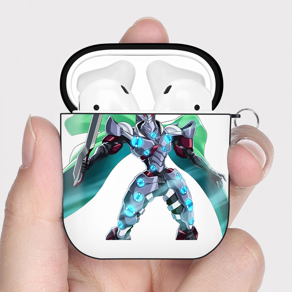 （画像用） 遊☆戯☆王 Yu-Gi-Oh! AirPods 第2世代保護ケース ハードシェル ブラック 耐衝撃・防指紋・カラビナ付き