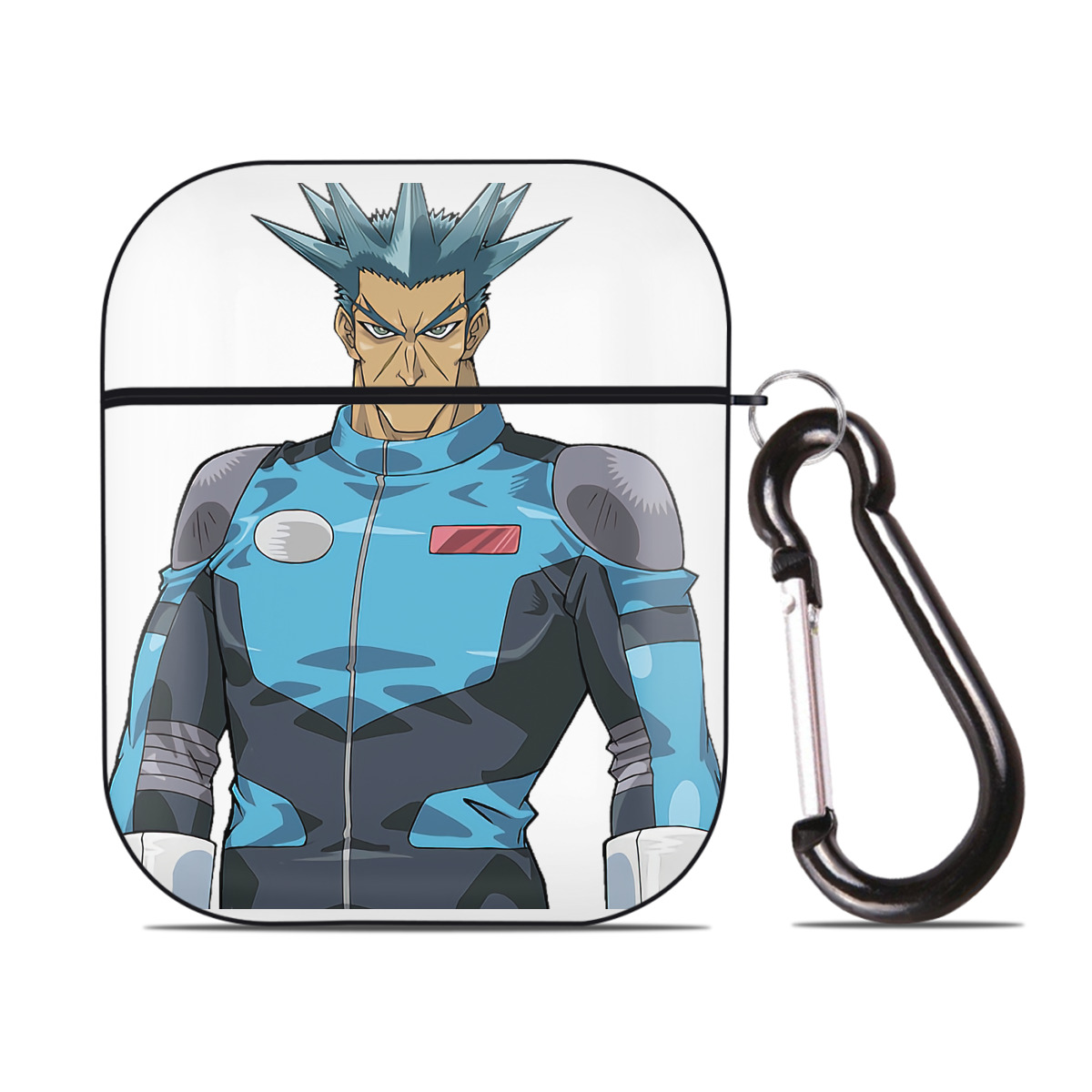 （画像用） 遊☆戯☆王 Yu-Gi-Oh! AirPods 第2世代保護ケース ハードシェル ブラック 耐衝撃・防指紋・カラビナ付き