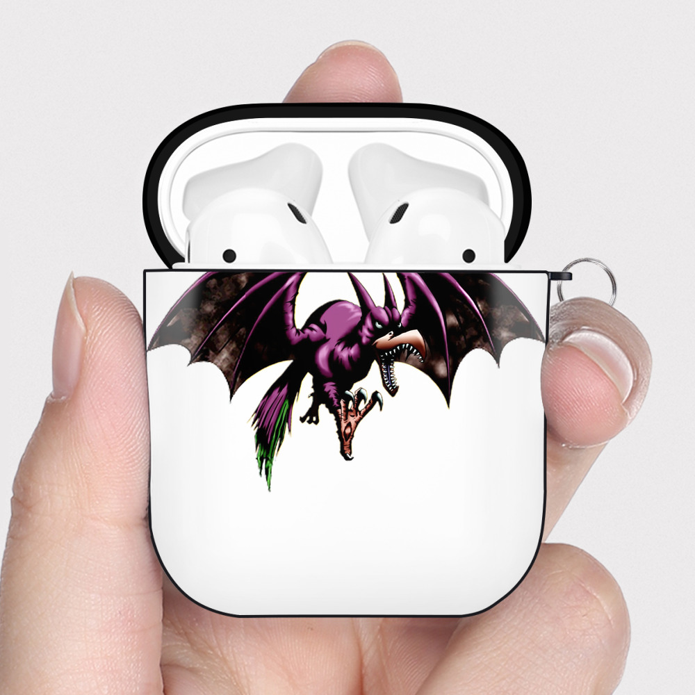 （画像用） 遊☆戯☆王 Yu-Gi-Oh! AirPods 第2世代保護ケース ハードシェル ブラック 耐衝撃・防指紋・カラビナ付き