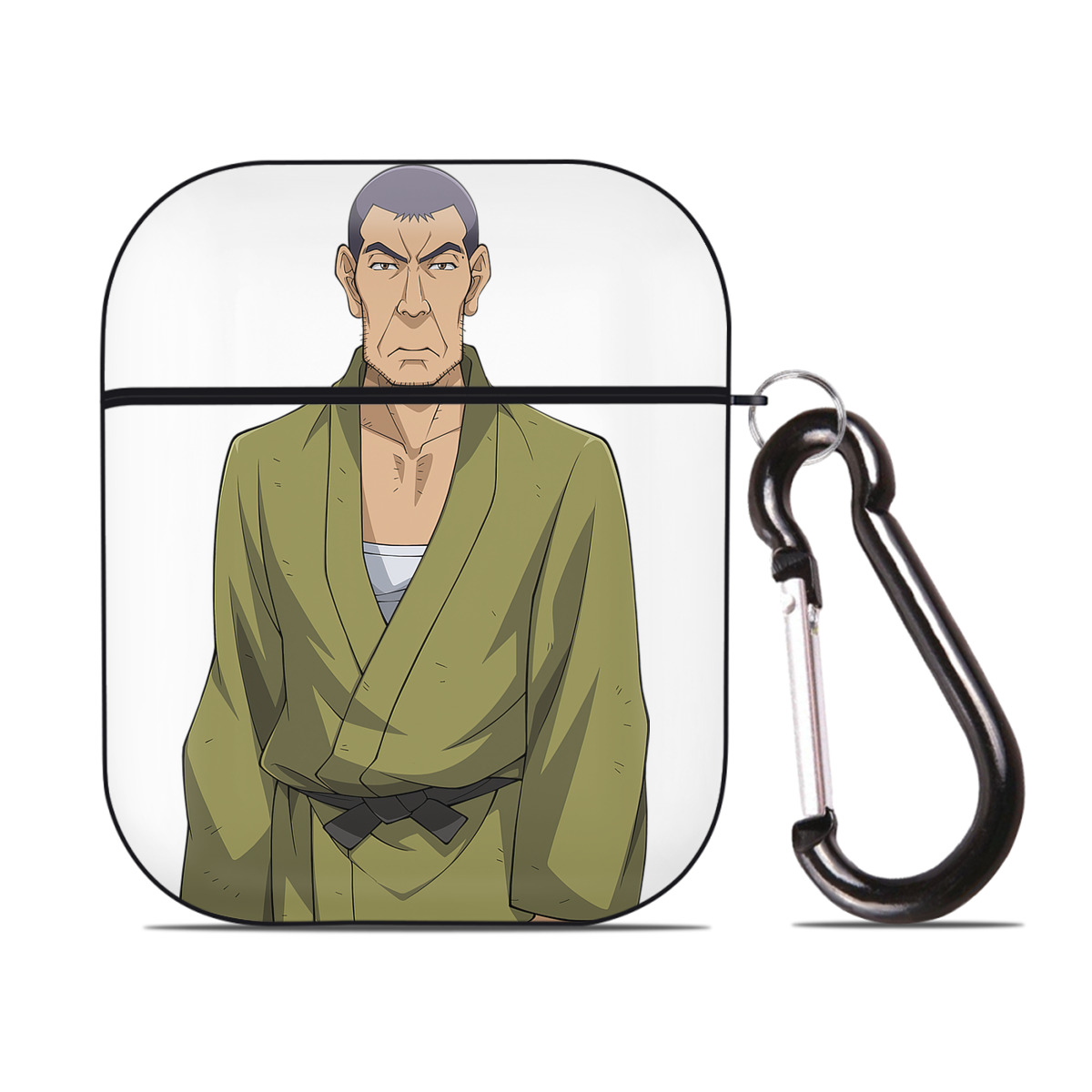 （画像用） 遊☆戯☆王 Yu-Gi-Oh! AirPods 第2世代保護ケース ハードシェル ブラック 耐衝撃・防指紋・カラビナ付き