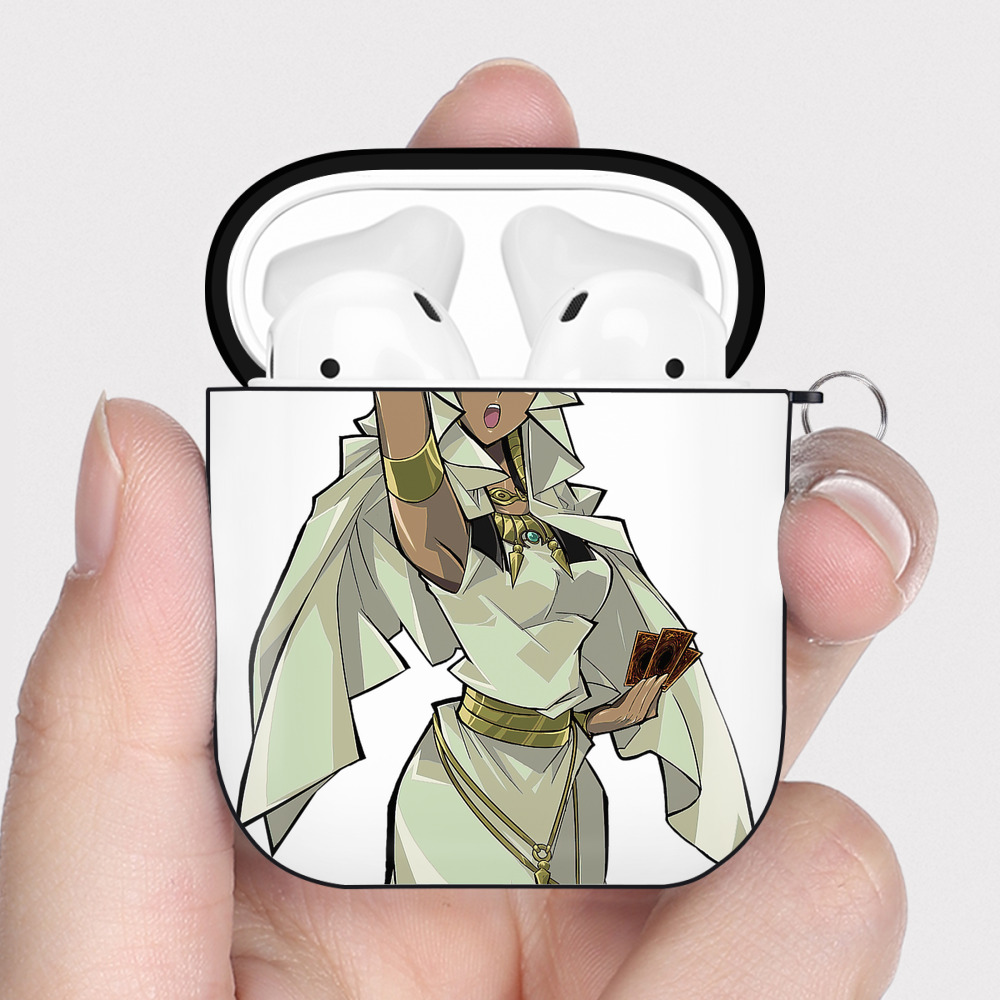 （画像用） 遊☆戯☆王 Yu-Gi-Oh! AirPods 第2世代保護ケース ハードシェル ブラック 耐衝撃・防指紋・カラビナ付き