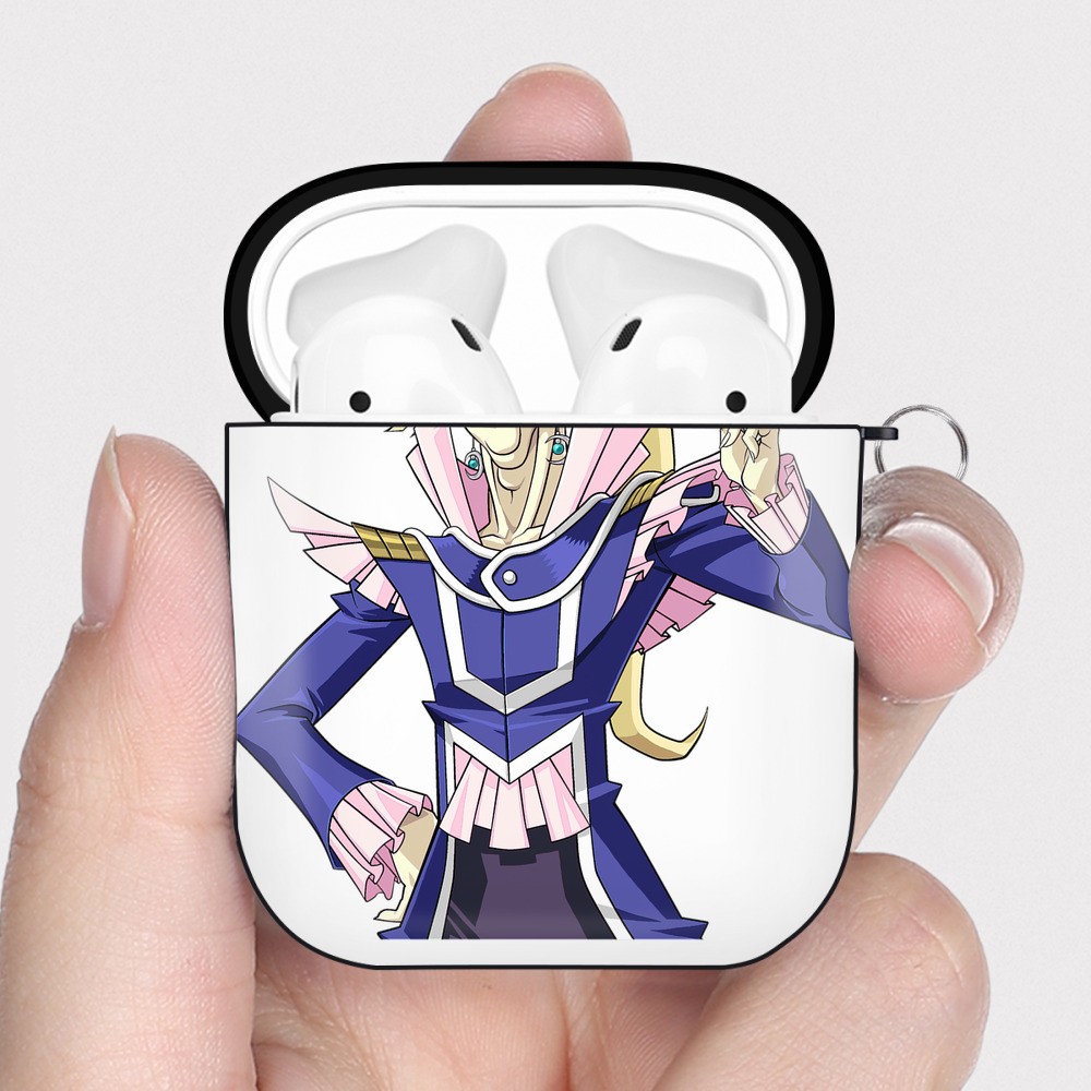 （画像用） 遊☆戯☆王 Yu-Gi-Oh! AirPods 第2世代保護ケース ハードシェル ブラック 耐衝撃・防指紋・カラビナ付き