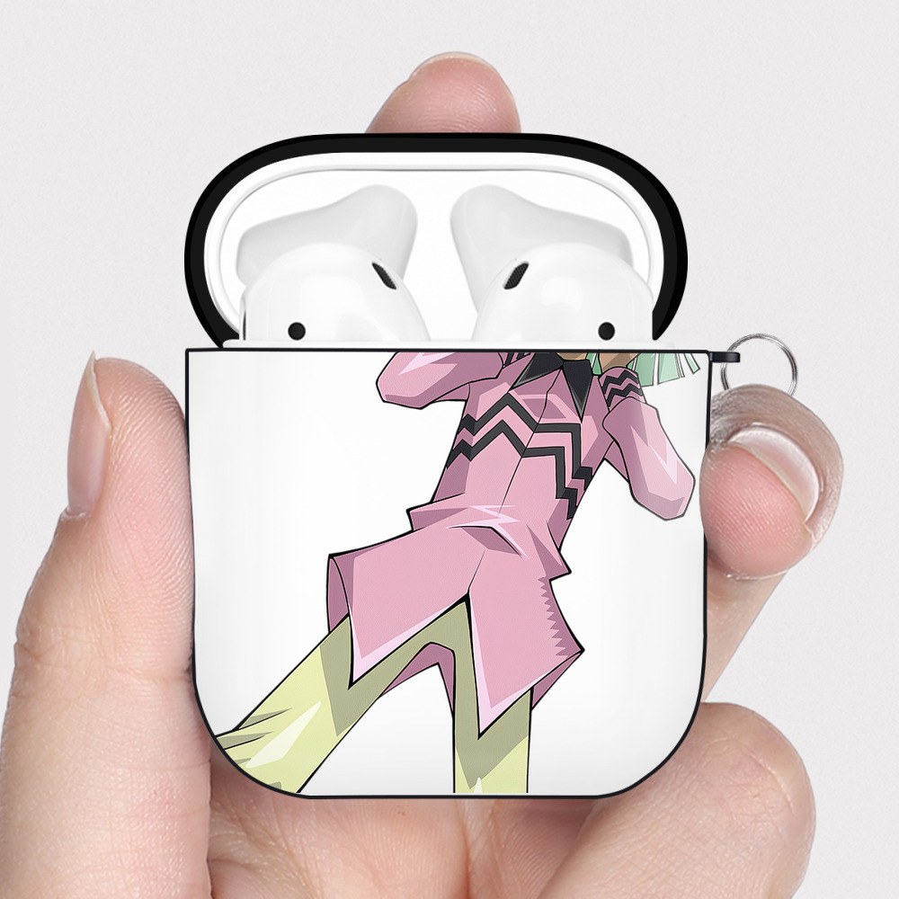（画像用） 遊☆戯☆王 Yu-Gi-Oh! AirPods 第2世代保護ケース ハードシェル ブラック 耐衝撃・防指紋・カラビナ付き