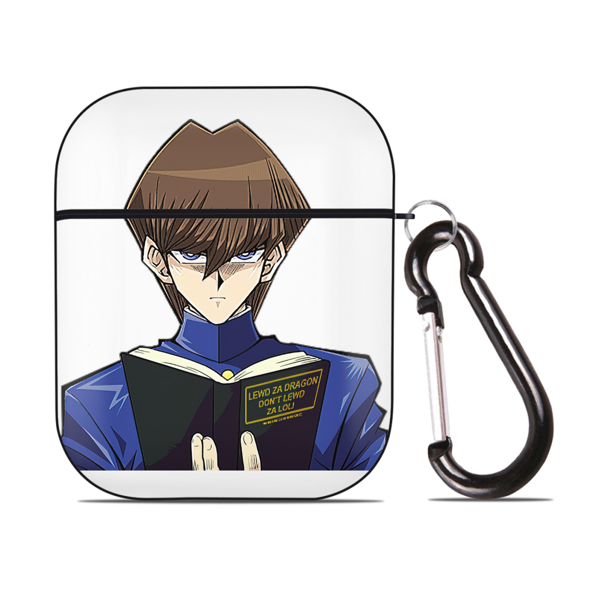（画像用） 遊☆戯☆王 Yu-Gi-Oh! AirPods 第2世代保護ケース ハードシェル ブラック 耐衝撃・防指紋・カラビナ付き