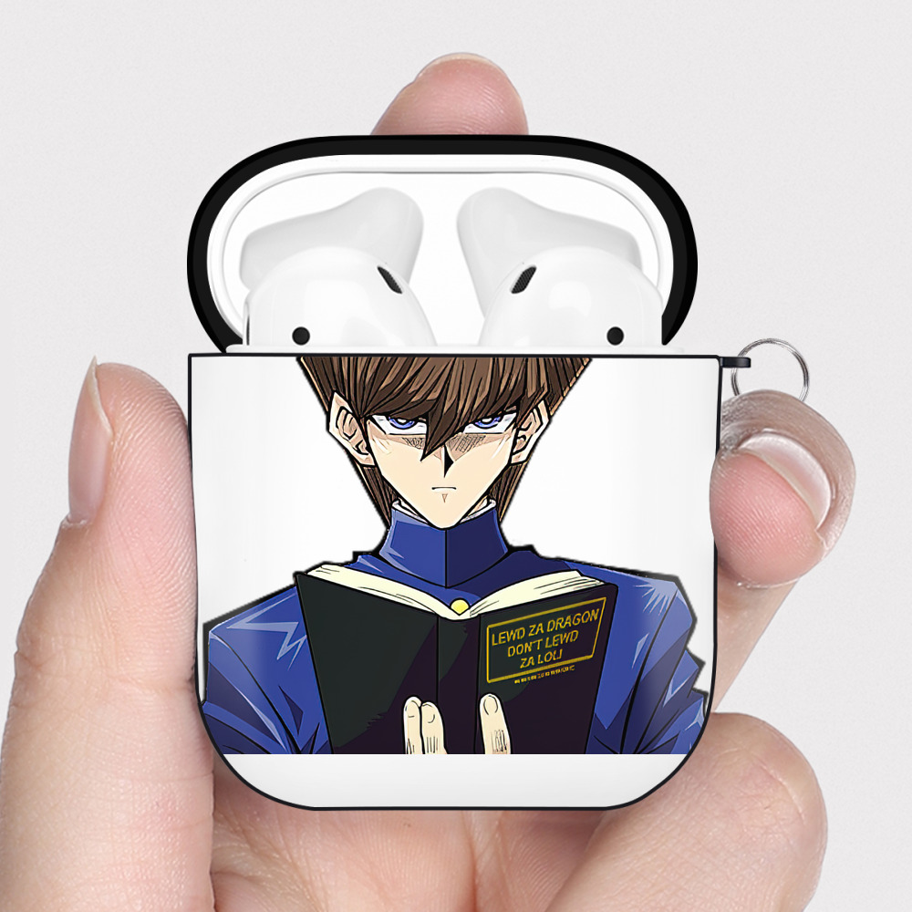 （画像用） 遊☆戯☆王 Yu-Gi-Oh! AirPods 第2世代保護ケース ハードシェル ブラック 耐衝撃・防指紋・カラビナ付き