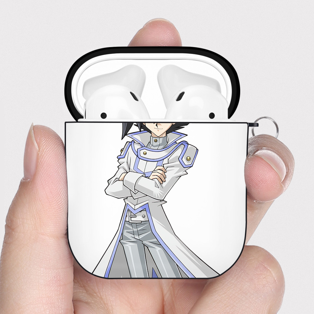 （画像用） 遊☆戯☆王 Yu-Gi-Oh! AirPods 第2世代保護ケース ハードシェル ブラック 耐衝撃・防指紋・カラビナ付き