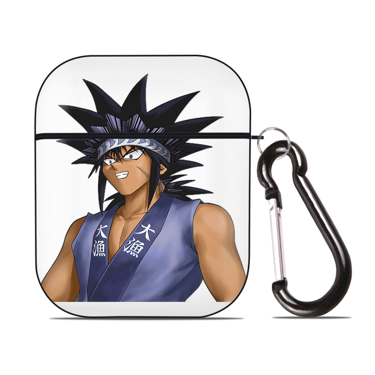 （画像用） 遊☆戯☆王 Yu-Gi-Oh! AirPods 第2世代保護ケース ハードシェル ブラック 耐衝撃・防指紋・カラビナ付き