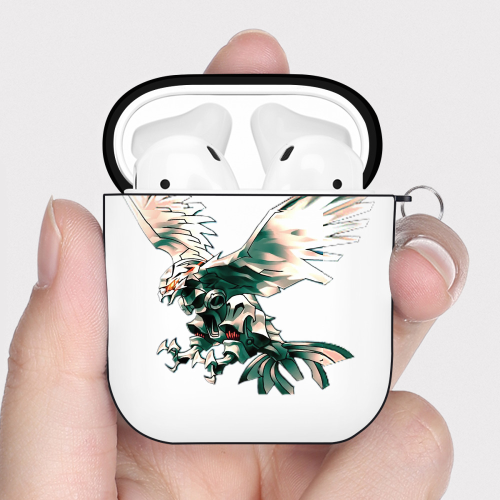 （画像用） 遊☆戯☆王 Yu-Gi-Oh! AirPods 第2世代保護ケース ハードシェル ブラック 耐衝撃・防指紋・カラビナ付き