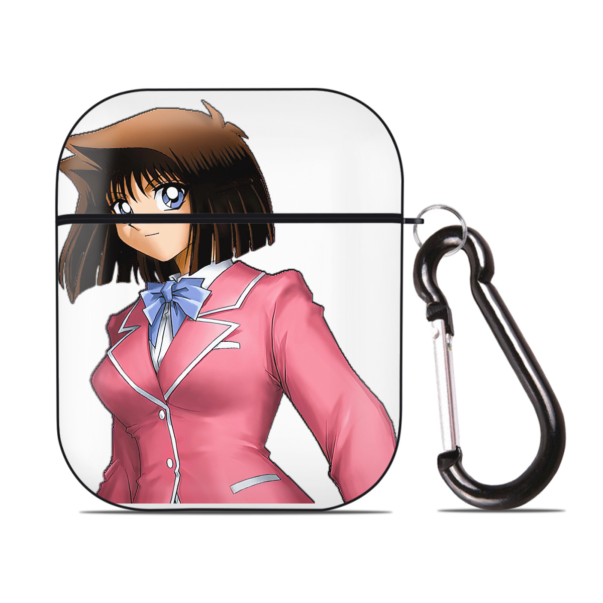 （画像用） 遊☆戯☆王 Yu-Gi-Oh! AirPods 第2世代保護ケース ハードシェル ブラック 耐衝撃・防指紋・カラビナ付き