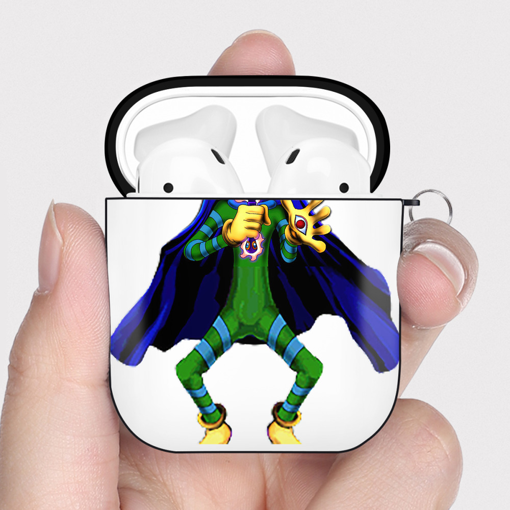 （画像用） 遊☆戯☆王 Yu-Gi-Oh! AirPods 第2世代保護ケース ハードシェル ブラック 耐衝撃・防指紋・カラビナ付き