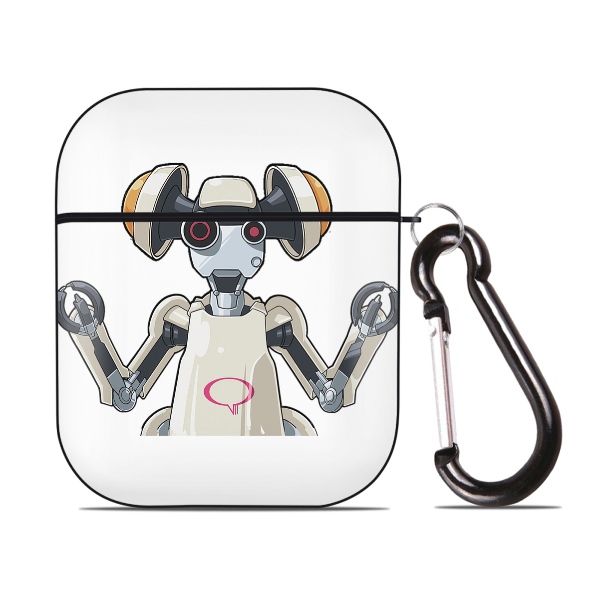 （画像用） 遊☆戯☆王 Yu-Gi-Oh! AirPods 第2世代保護ケース ハードシェル ブラック 耐衝撃・防指紋・カラビナ付き
