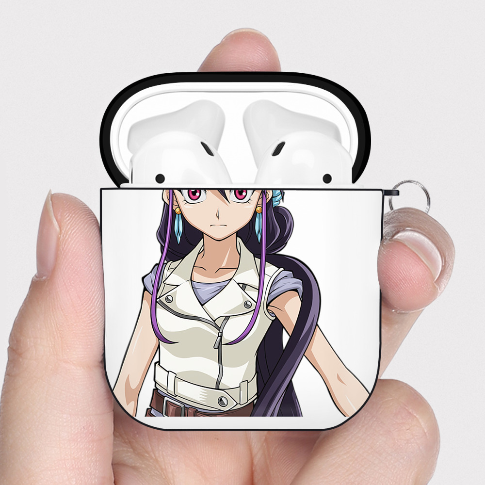 （画像用） 遊☆戯☆王 Yu-Gi-Oh! AirPods 第2世代保護ケース ハードシェル ブラック 耐衝撃・防指紋・カラビナ付き