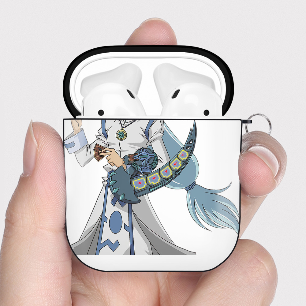 （画像用） 遊☆戯☆王 Yu-Gi-Oh! AirPods 第2世代保護ケース ハードシェル ブラック 耐衝撃・防指紋・カラビナ付き