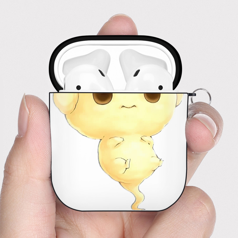 （画像用） 遊☆戯☆王 Yu-Gi-Oh! AirPods 第2世代保護ケース ハードシェル ブラック 耐衝撃・防指紋・カラビナ付き