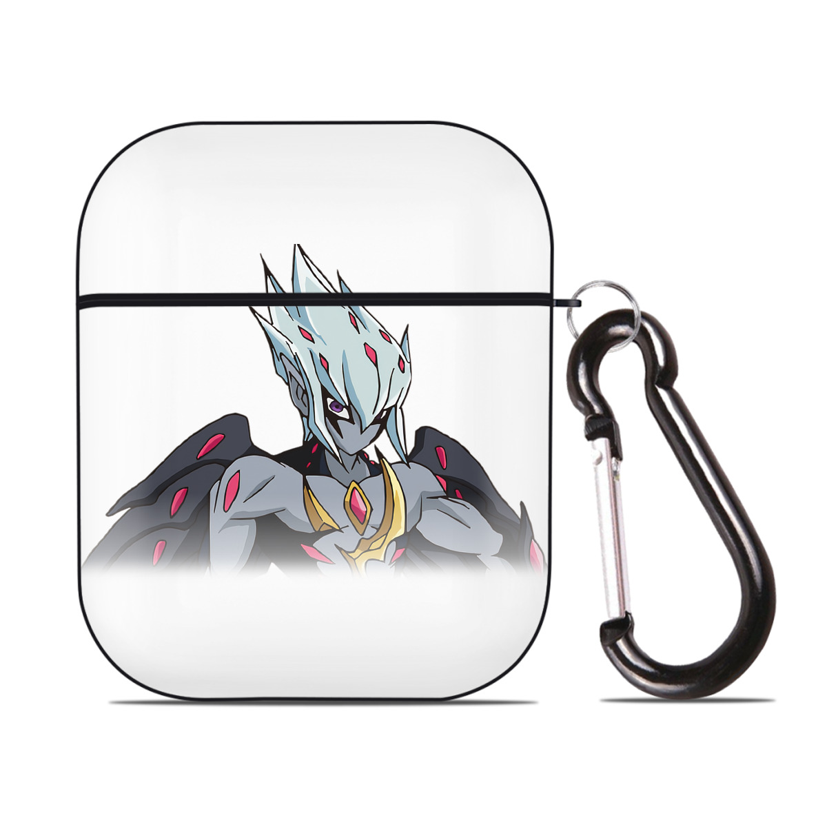 （画像用） 遊☆戯☆王 Yu-Gi-Oh! AirPods 第2世代保護ケース ハードシェル ブラック 耐衝撃・防指紋・カラビナ付き
