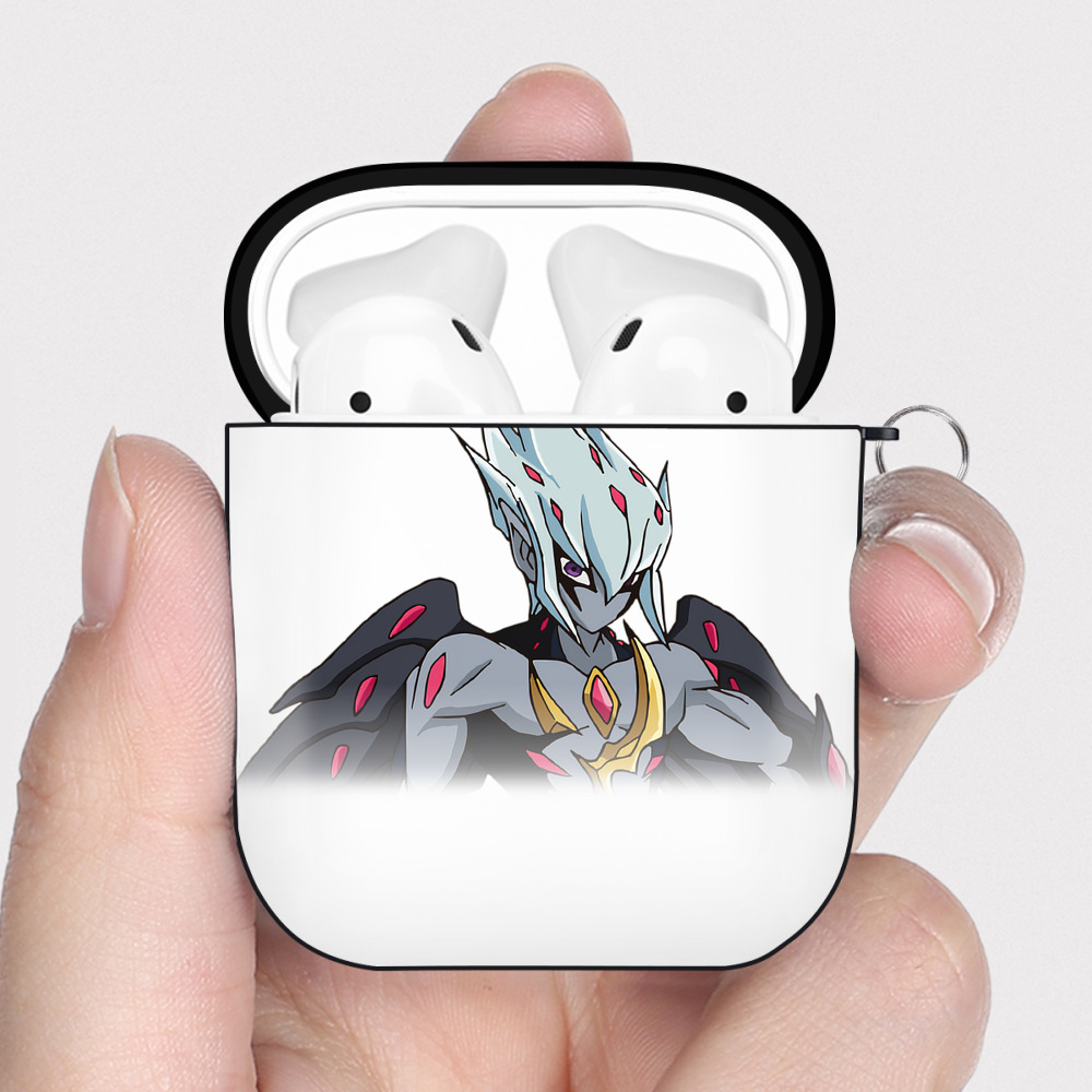 （画像用） 遊☆戯☆王 Yu-Gi-Oh! AirPods 第2世代保護ケース ハードシェル ブラック 耐衝撃・防指紋・カラビナ付き