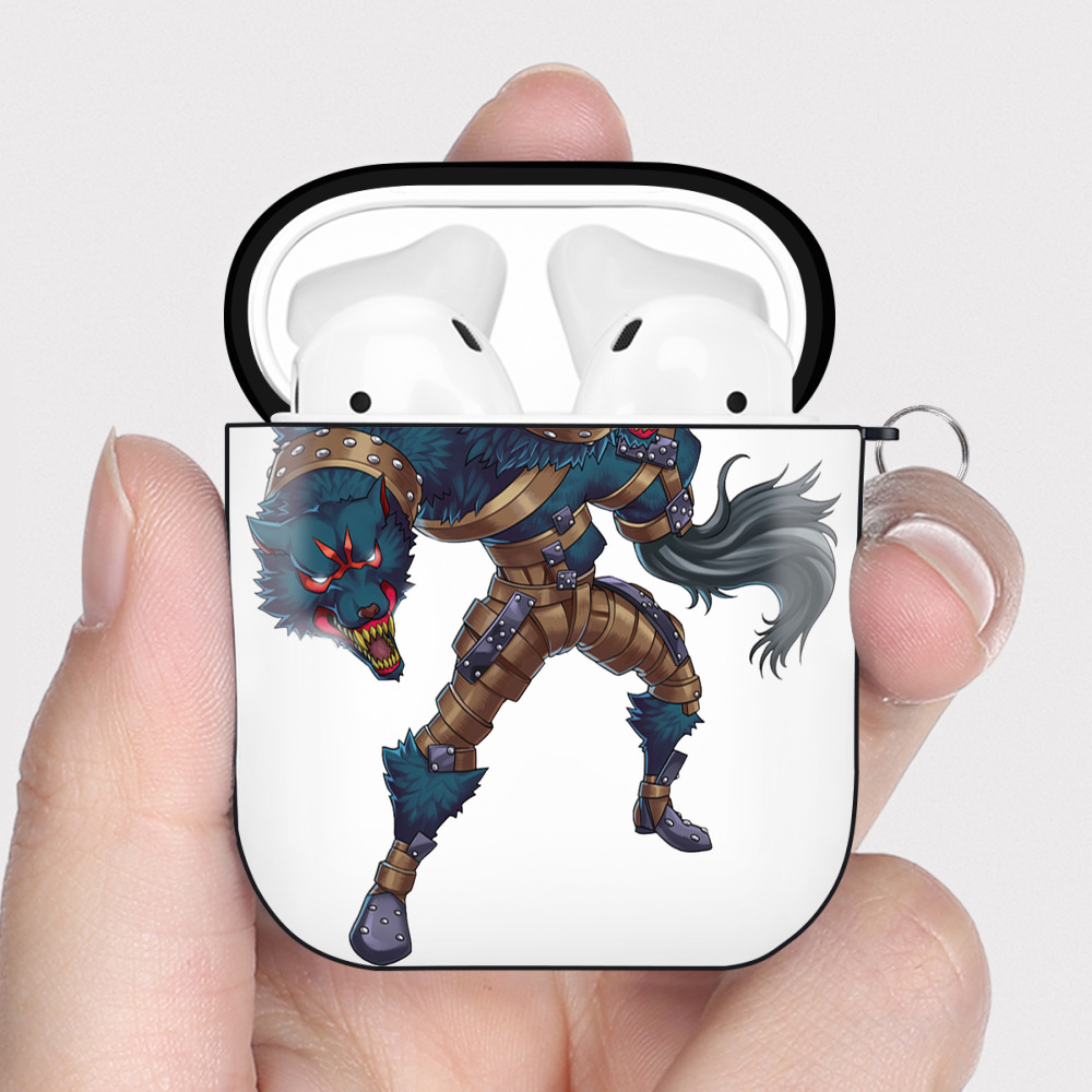 （画像用） 遊☆戯☆王 Yu-Gi-Oh! AirPods 第2世代保護ケース ハードシェル ブラック 耐衝撃・防指紋・カラビナ付き