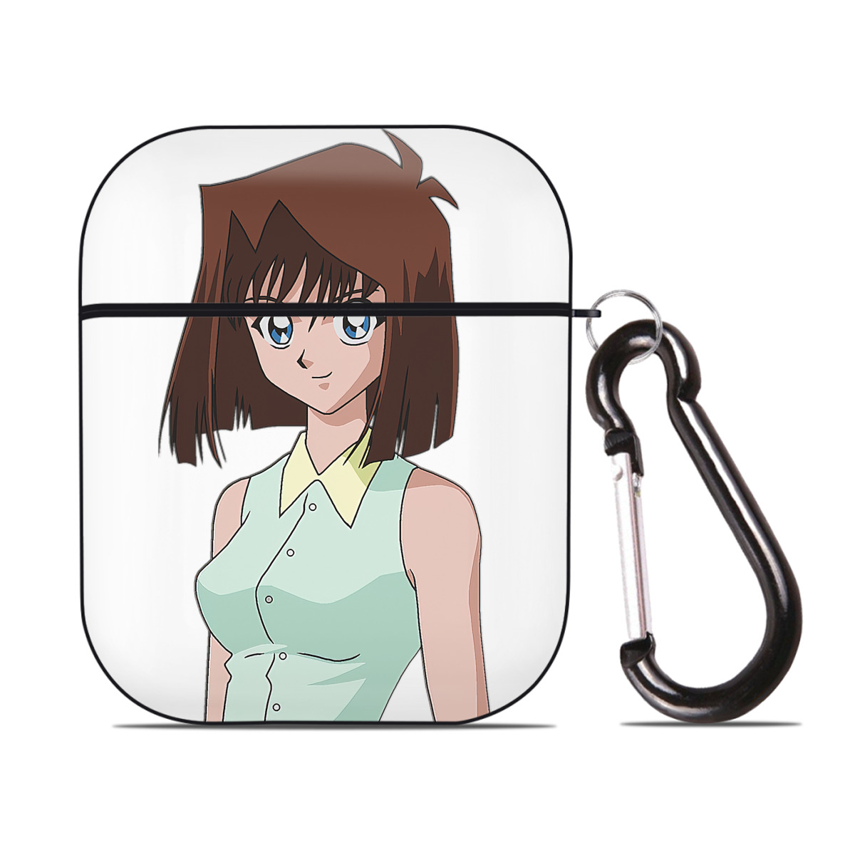 （画像用） 遊☆戯☆王 Yu-Gi-Oh! AirPods 第2世代保護ケース ハードシェル ブラック 耐衝撃・防指紋・カラビナ付き