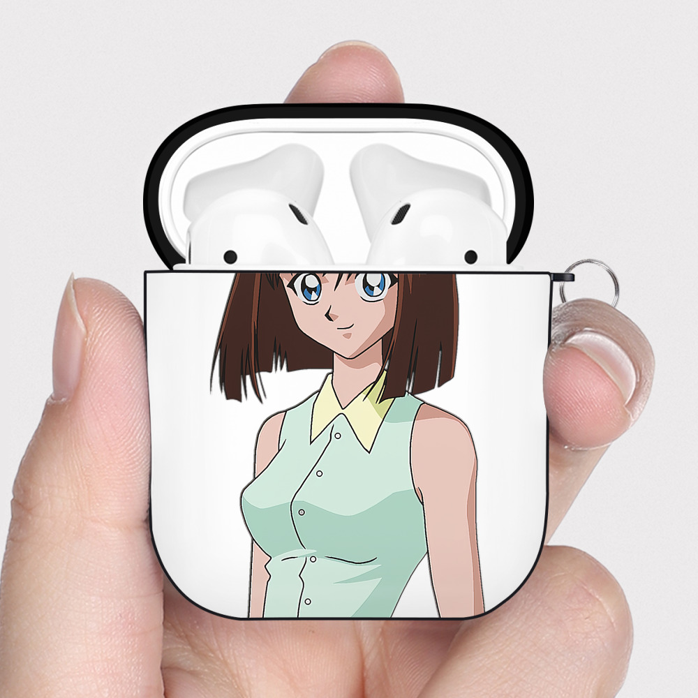 （画像用） 遊☆戯☆王 Yu-Gi-Oh! AirPods 第2世代保護ケース ハードシェル ブラック 耐衝撃・防指紋・カラビナ付き