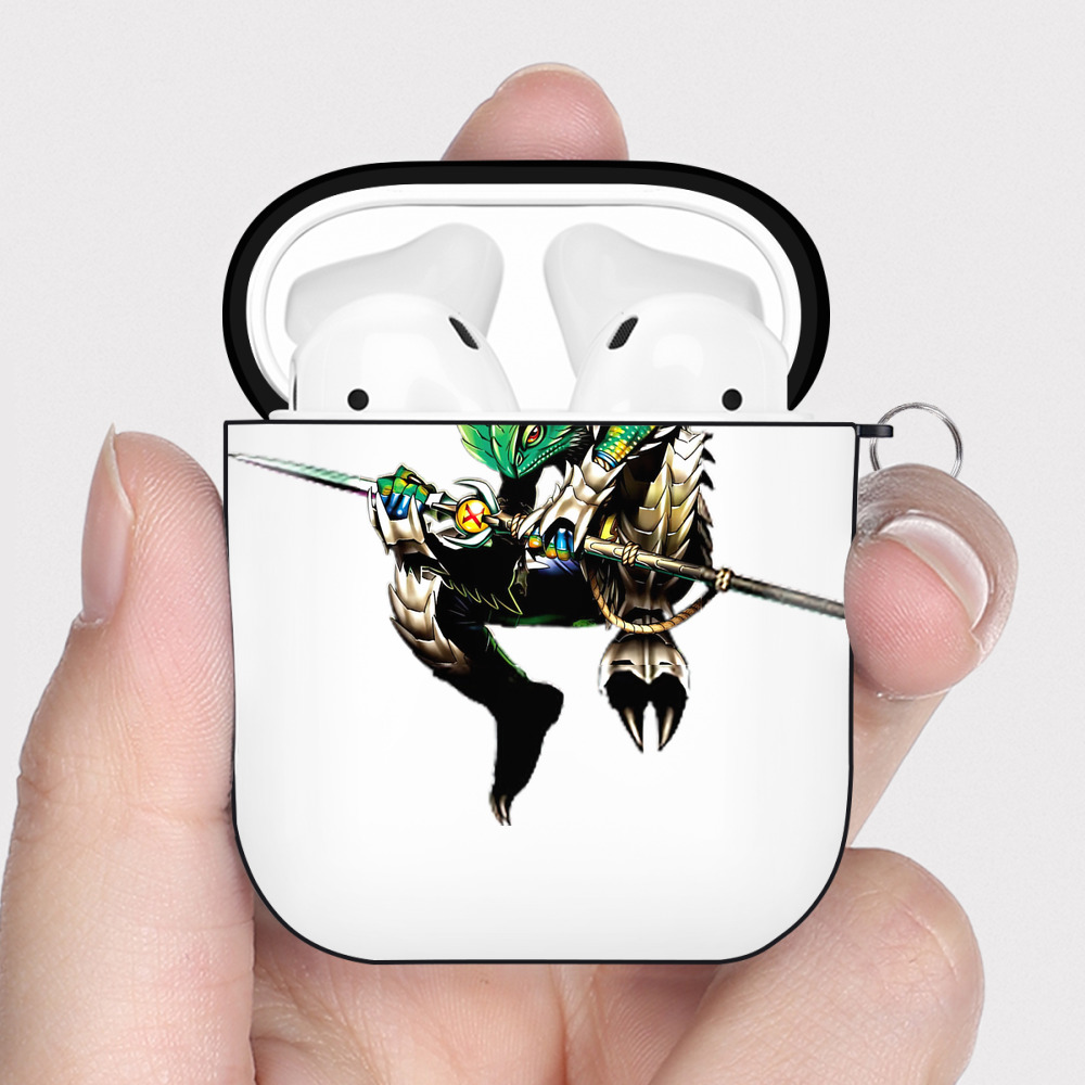 （画像用） 遊☆戯☆王 Yu-Gi-Oh! AirPods 第2世代保護ケース ハードシェル ブラック 耐衝撃・防指紋・カラビナ付き