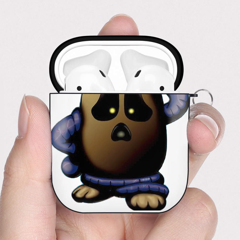 （画像用） 遊☆戯☆王 Yu-Gi-Oh! AirPods 第2世代保護ケース ハードシェル ブラック 耐衝撃・防指紋・カラビナ付き