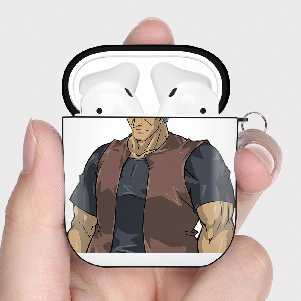 （画像用） 遊☆戯☆王 Yu-Gi-Oh! AirPods 第2世代保護ケース ハードシェル ブラック 耐衝撃・防指紋・カラビナ付き