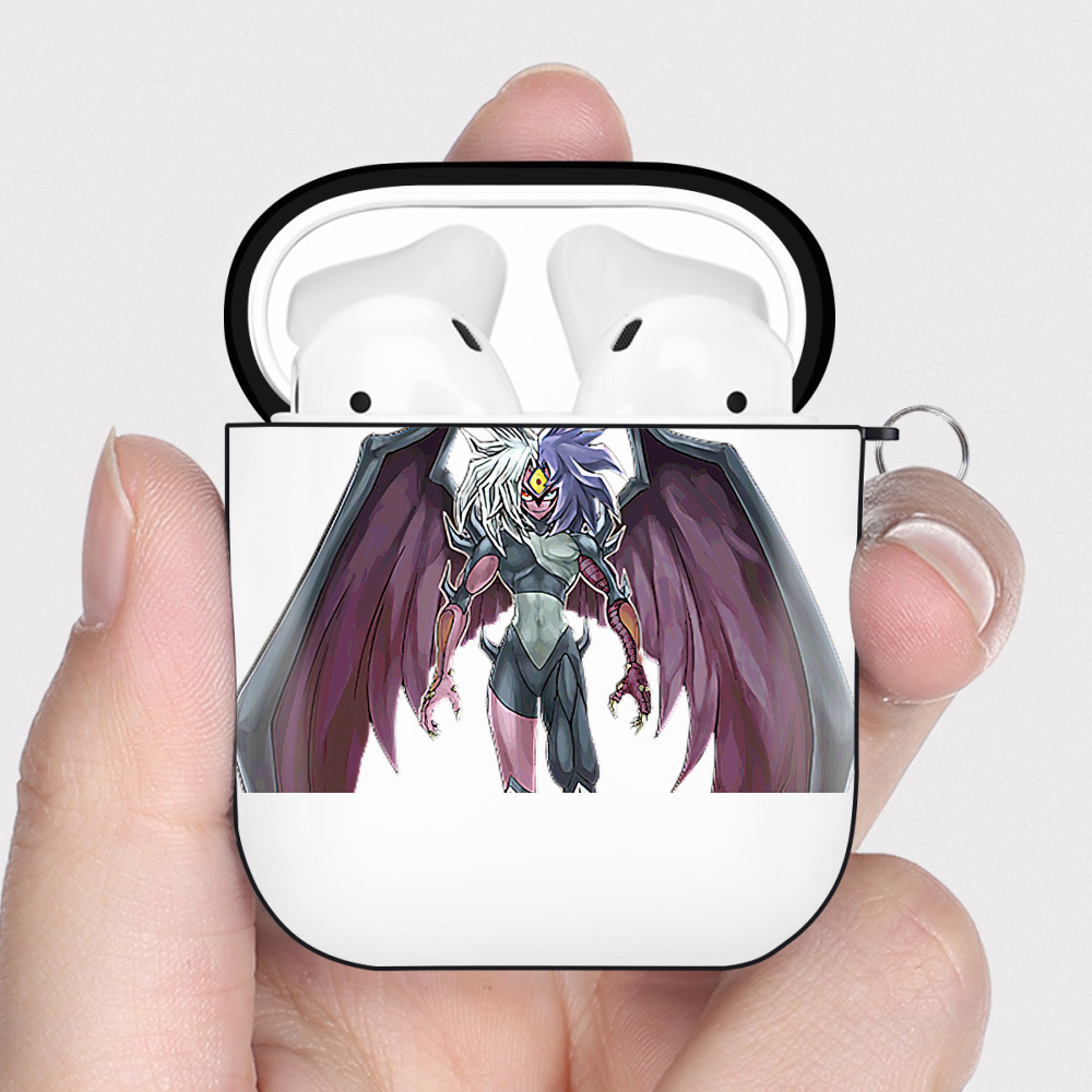 （画像用） 遊☆戯☆王 Yu-Gi-Oh! AirPods 第2世代保護ケース ハードシェル ブラック 耐衝撃・防指紋・カラビナ付き