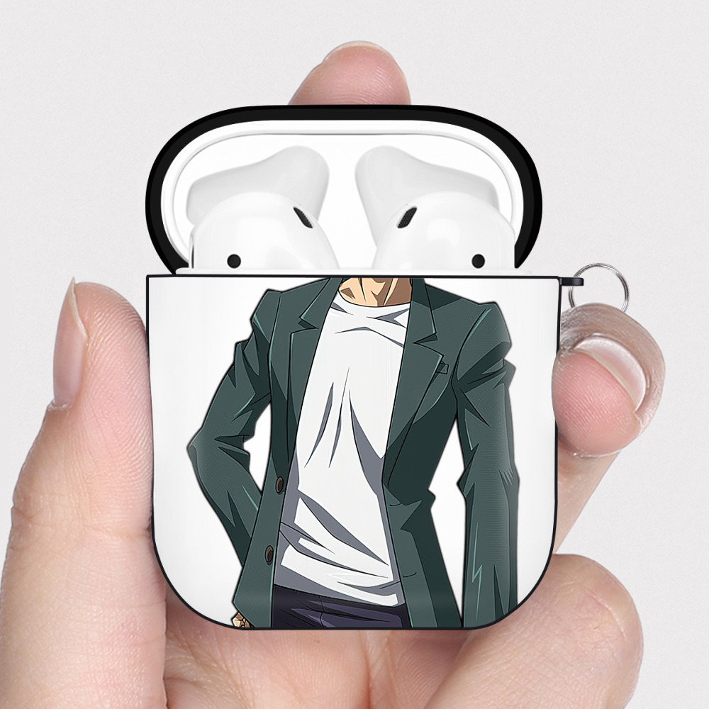 （画像用） 遊☆戯☆王 Yu-Gi-Oh! AirPods 第2世代保護ケース ハードシェル ブラック 耐衝撃・防指紋・カラビナ付き