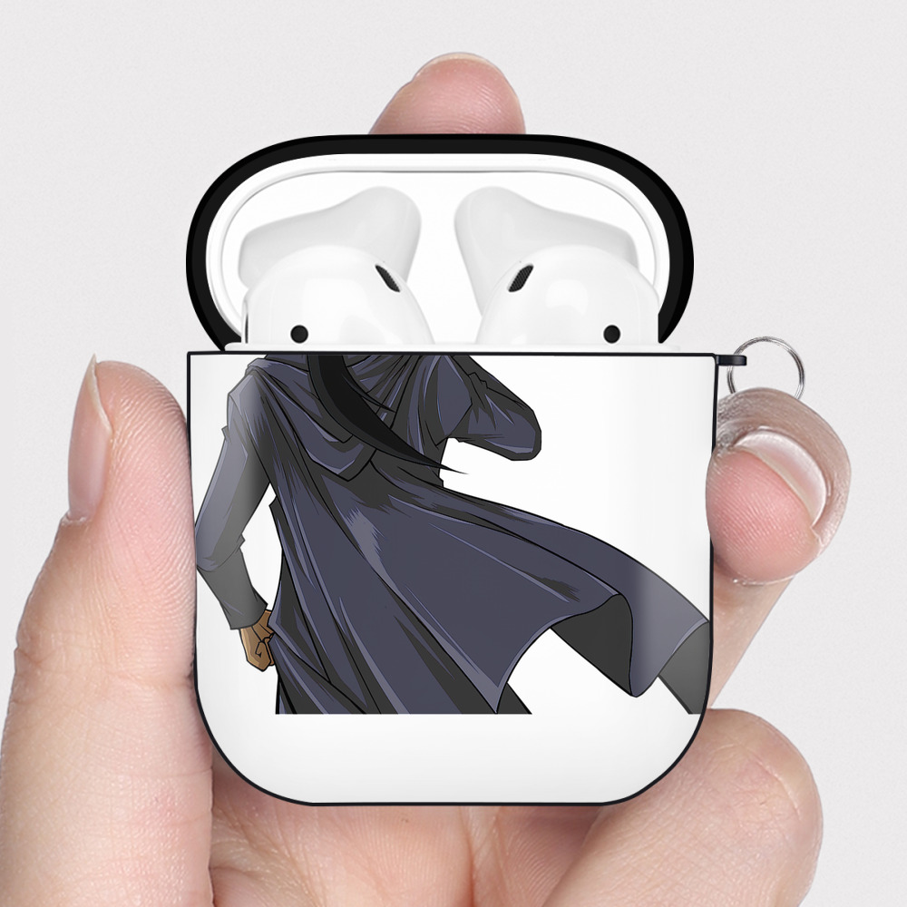（画像用） 遊☆戯☆王 Yu-Gi-Oh! AirPods 第2世代保護ケース ハードシェル ブラック 耐衝撃・防指紋・カラビナ付き