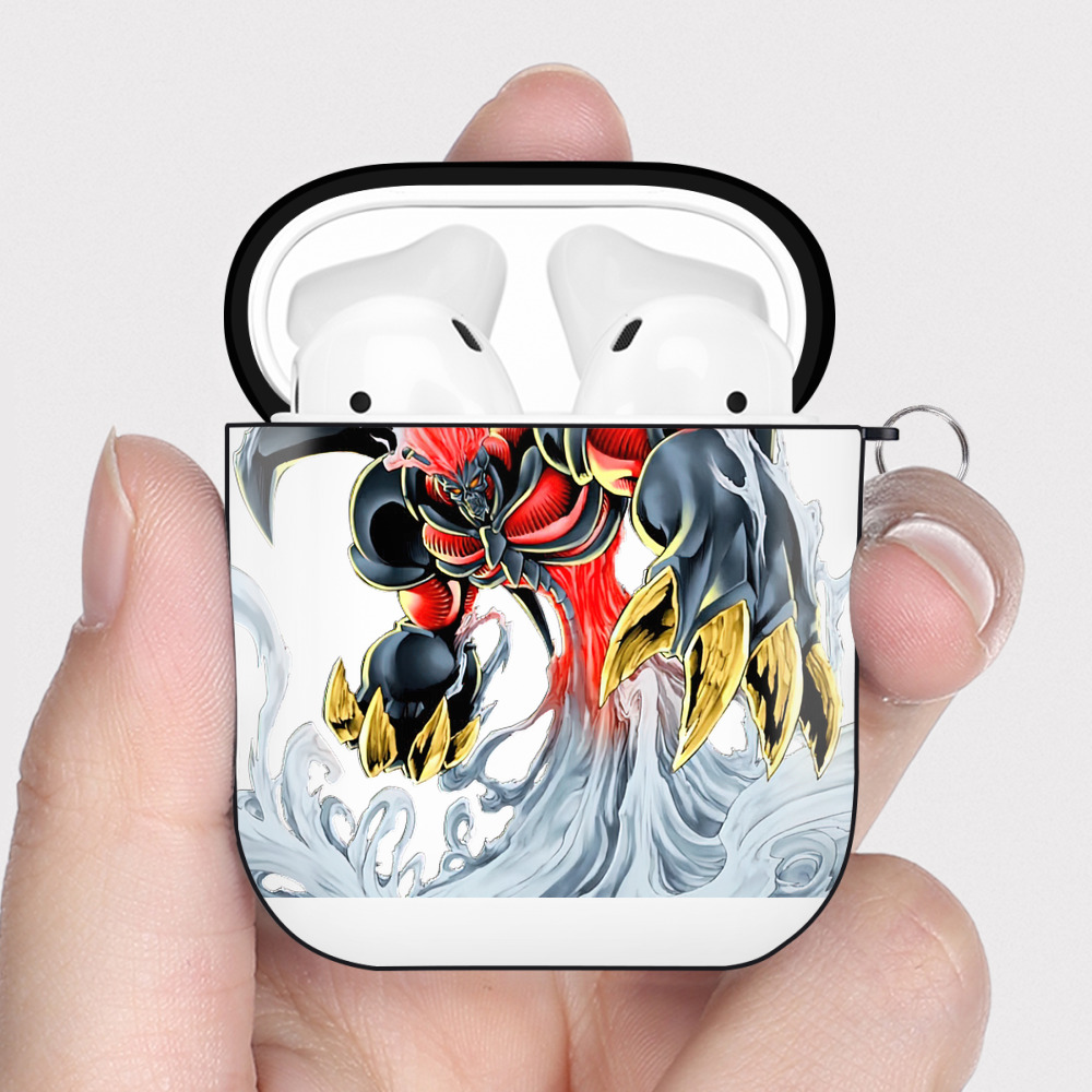 （画像用） 遊☆戯☆王 Yu-Gi-Oh! AirPods 第2世代保護ケース ハードシェル ブラック 耐衝撃・防指紋・カラビナ付き